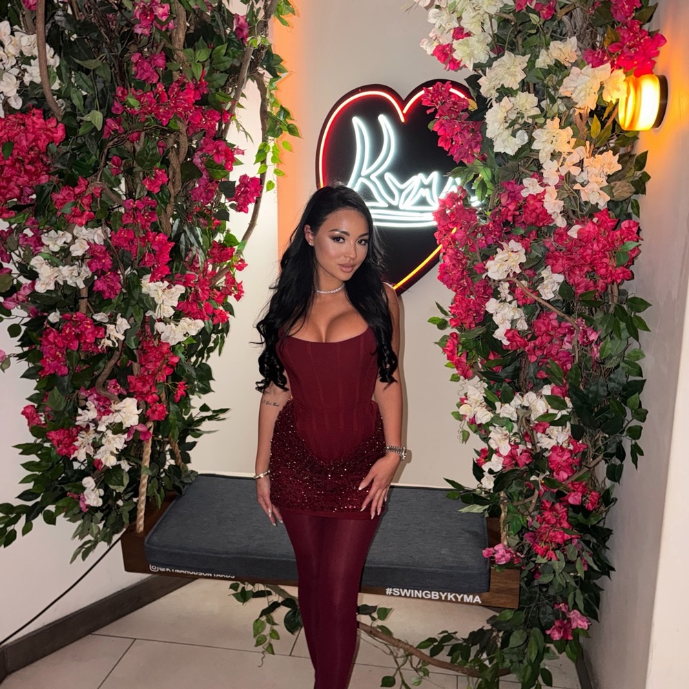 Babyboo Yeona Burgundy Dress